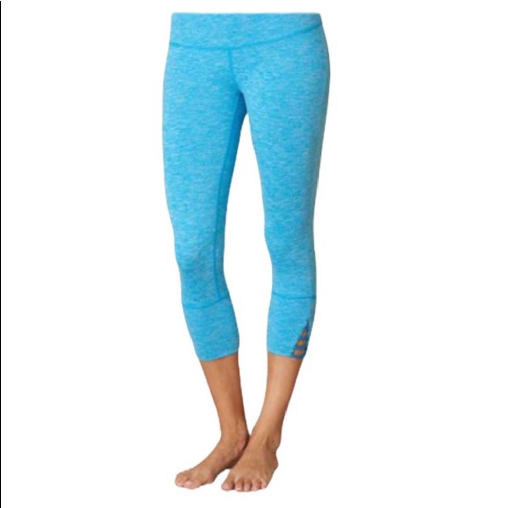 PRANA tori cropped Capri workout leggings blue size Large C1